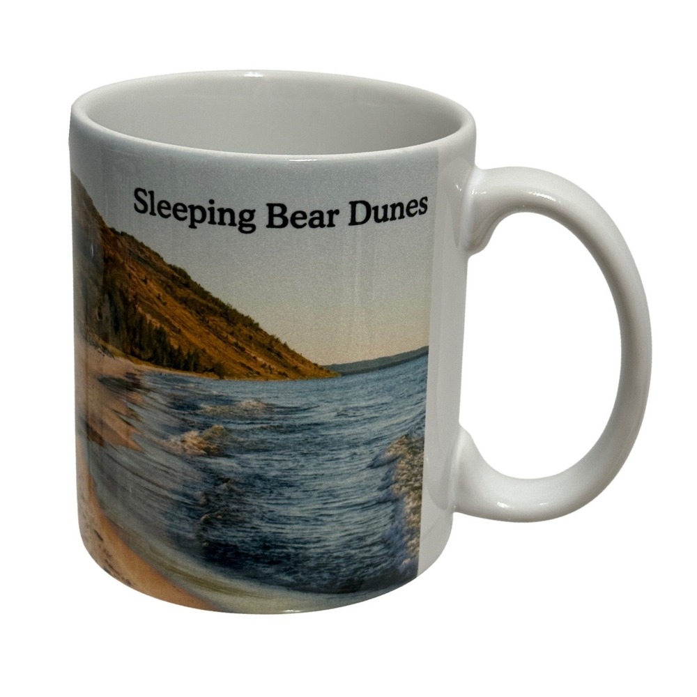 Sleeping Bear Dunes Michigan Ceramic Coffee Mug 16oz Souvenir Photographic Wrap